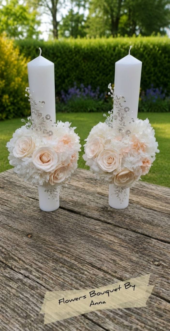 Wedding candle floral decoration